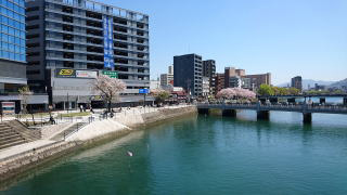 河岸緑地（川の駅）と猿猴橋